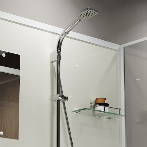 картинка Душевая кабина Niagara Standart ST100/80/15Q/BK (100х80х200) прямоугольник,поддон 15см,распашная,проф.белый,без крыши,3 места от магазина Сантехстрой
