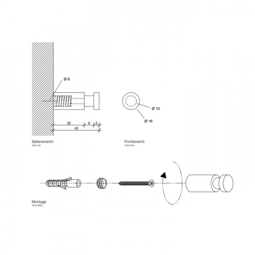 картинка DECOR WALTHER Basic WH 1 Крючок, цвет: хром от магазина Сантехстрой