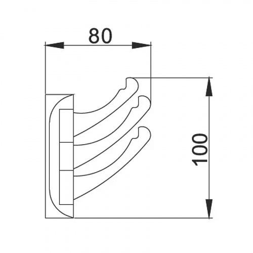 картинка Крючок для ванной комнаты Haiba хром (HB209-3) от магазина Сантехстрой