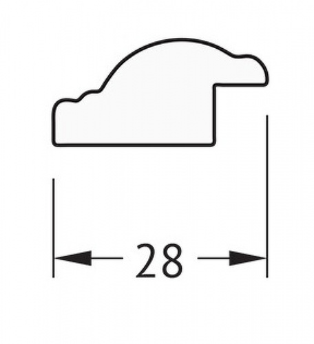 картинка Зеркало Evoform Definite 148х68 BY 0760 в багетной раме - Витое золото 28 мм от магазина Сантехстрой
