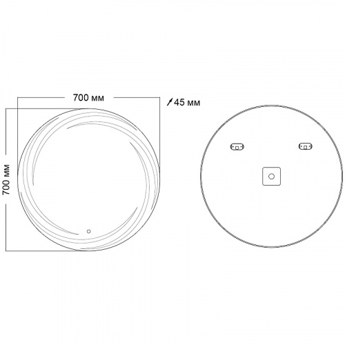 картинка Зеркало Grossman Arma D800 158080 с подсветкой с сенсорным выключателем от магазина Сантехстрой