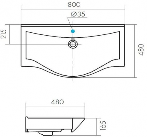 картинка Раковина Акватон Беверли-80 1WH302422 от магазина Сантехстрой