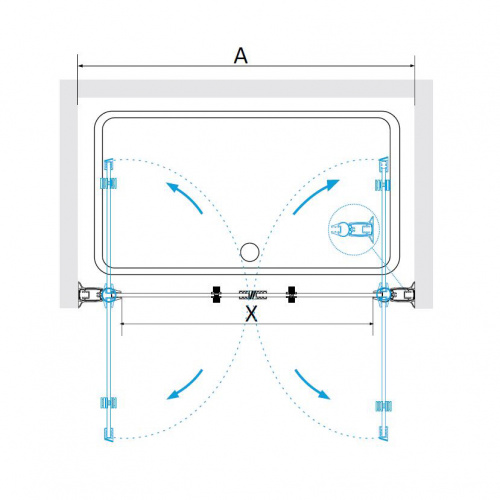 картинка Душевая дверь RGW 060810412-11 от магазина Сантехстрой