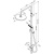 картинка 947000000 Apollo душ.система: верх.душ 235 мм, ручн.душ 3 ф-ции 125*215 мм, штанга 1050-1450 мм, хро от магазина Сантехстрой
