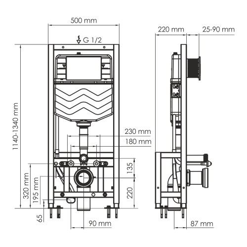 картинка Dill 61TLT.010.ME.BN03 Система инсталляции для унитазов от магазина Сантехстрой