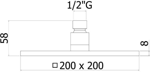 картинка ZSOF075BO/ZSOF063BO Верхний душ 200x200 металл с креплением, белый матовый SYNCRO Paffoni (228207) от магазина Сантехстрой