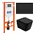 картинка Комплект 4 в 1 Унитаз подвесной BelBagno ARDENTE-C BB3202CHR-MB с сиденьем BB3202SC-MB + Система инсталляции для унитазов BelBagno BB002-80 с кнопкой от магазина Сантехстрой