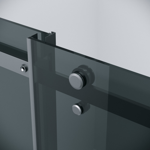 картинка Душевая перегородка 200.K33.04.90.21.10 Classic (90*195) черный матовый, стекло тонированное, 1 место от магазина Сантехстрой