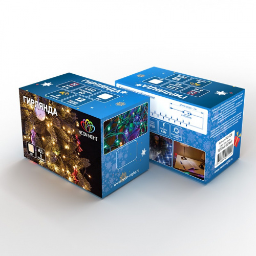 картинка Гирлянда Кластер LED 3 м,  темно-зеленый ПВХ IP20, 288 диодов,  цвет теплый белый от магазина Сантехстрой