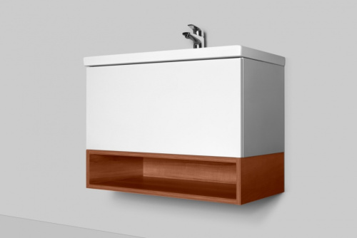 картинка M90OHX0600NF GEM, Open-space для базы, подвесной, 60 см, цвет: орех, текстурированный от магазина Сантехстрой