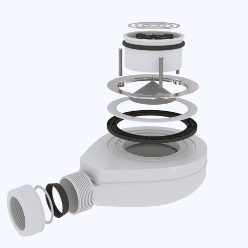 картинка Сифон для душевых поддонов RGW S-016-1 Волна Графит 90 мм от магазина Сантехстрой