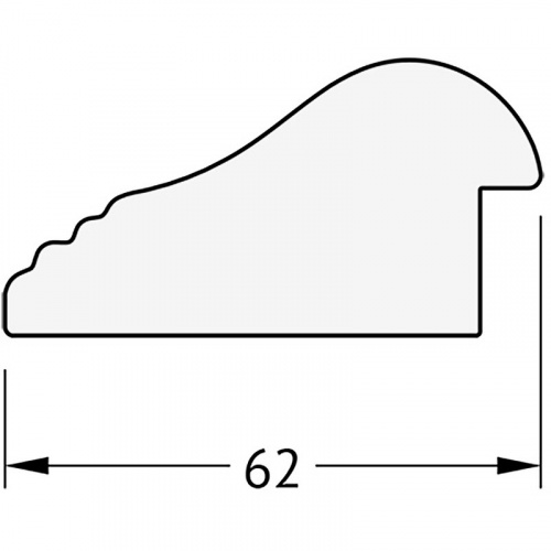 картинка Зеркало Evoform Exclusive 141х56 BY 1163 с фацетом в багетной раме - Сосна 62 мм от магазина Сантехстрой