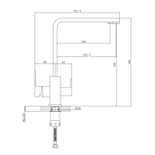 картинка Смеситель для кухни Haiba hb76803-7 Черный от магазина Сантехстрой