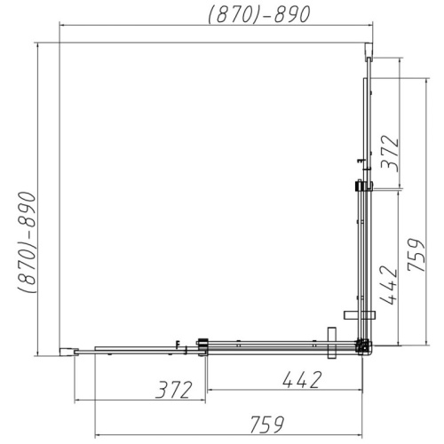 картинка Душевой уголок 90x90 см Vincea Dice VSS-4D900CL прозрачное от магазина Сантехстрой