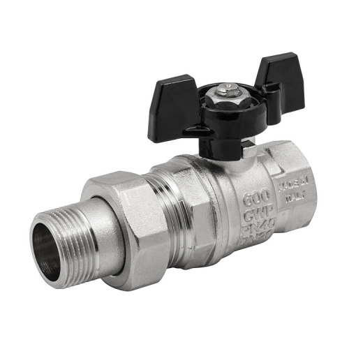 картинка Кран шаровой, Strong T, 1/2", НВ, ручка-бабочка, с разъемным соединением от магазина Сантехстрой