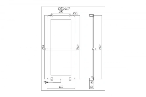 картинка Полотенцесушитель электрический ALLEN BRAU 8.21002.31 INFINITY стекло 1000x440 мм, черный матовый 00321129 от магазина Сантехстрой