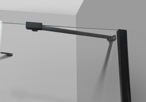 картинка Кронштейн для душевого ограждения Jacob Delafon Contra E22BT-BL Черный матовый от магазина Сантехстрой