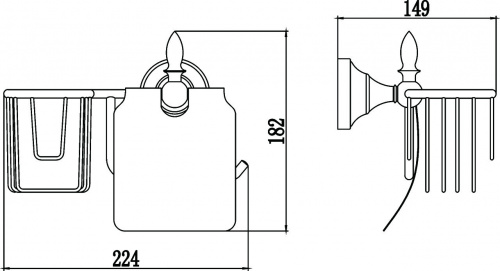 картинка Держатель для туалетной бумаги и освежителя Savol 68b (S-L06851B) от магазина Сантехстрой