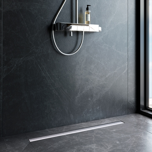 картинка W01SC-U11-090-04SB MasterFlow Трап для душа линейный универс затвор Tile 90см цвет сталь мат от магазина Сантехстрой