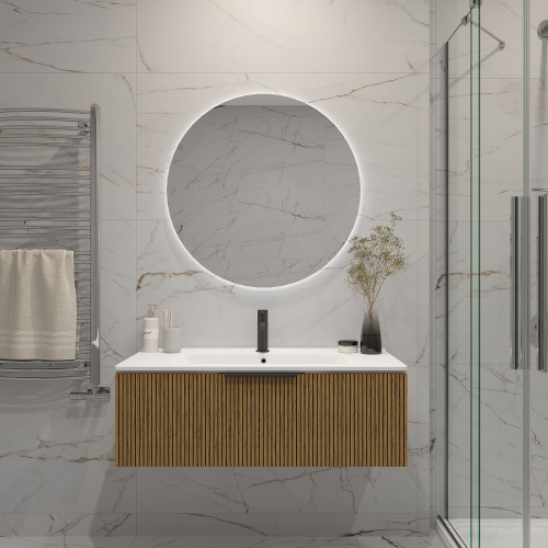 картинка Раковина накладная Oliveeka S100 белая от магазина Сантехстрой