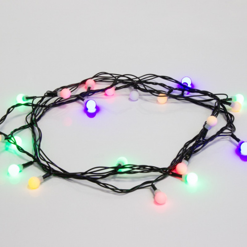 картинка Гирлянда светодиодная Цветные Шарики 20 LED МУЛЬТИКОЛОР 2,8 метра от магазина Сантехстрой