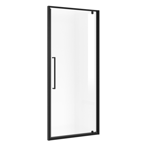 картинка Дверь в нишу Niagara Nova NG-85-10AB (100х195) черный матовый,стекло прозрачное,дверь распашная,1 место от магазина Сантехстрой