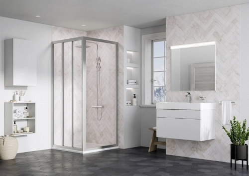 картинка Душевая стенка Ravak Supernova APSS-75 94030U02Z1 профиль Сатин стекло Transparent от магазина Сантехстрой