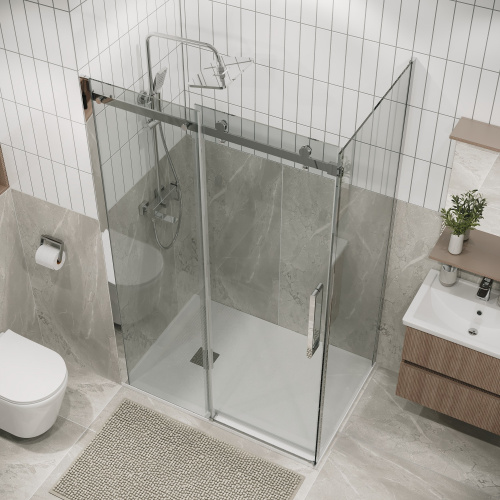 картинка Душ.ограждение 120.K33.04.1390.10.00 Classic (130*90*195) хром, стекло прозрачное, 2 места от магазина Сантехстрой