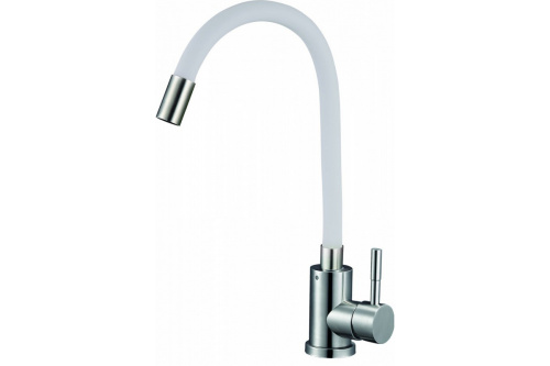 картинка Смеситель для кухни G-lauf Solone с высоким гибким изливом, серый EZA4-F090GY от магазина Сантехстрой