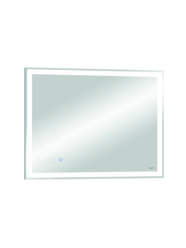 картинка Зеркало Reflection Double с LED подсветкой, сенсором, часами, акриловый короб 900х700 от магазина Сантехстрой