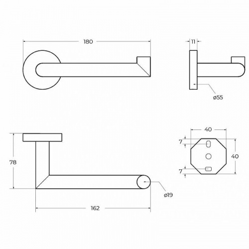 картинка Держатель туалетной бумаги Cezares Relax RELAX-PH2-BORO Брашированное золото от магазина Сантехстрой