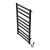 картинка Полотенцесушитель электрический AZARIO PALERMO 500/1000 квадрат, 10 секций, диммер справа, черный (AZ83850B) от магазина Сантехстрой