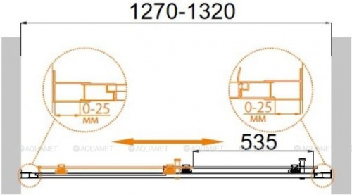 картинка Душевая дверь Cezares Molveno BF-1-130-P-Cr от магазина Сантехстрой