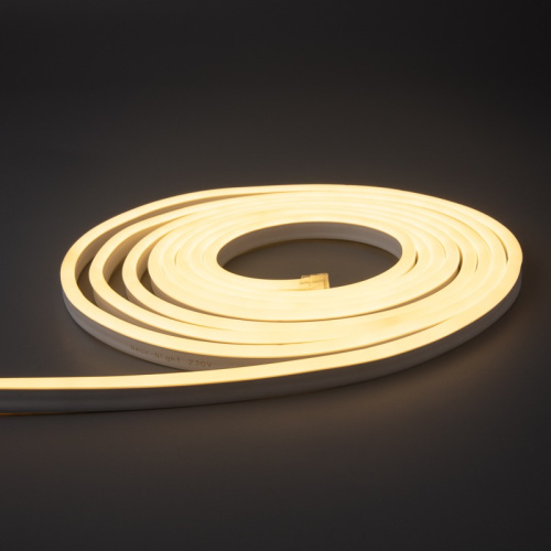 картинка Гибкий неон LED SMD 8х16 мм,  односторонний,  теплый белый,  120 LED/м,  5 м от магазина Сантехстрой