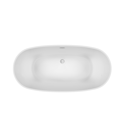 картинка FB13 Ванна акриловая отдельностоящая 1700*800*600мм бел. слив-перелив в комплекте, хром от магазина Сантехстрой