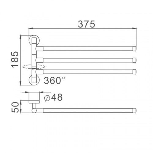 картинка Полотенцедержатель D-Lin D254111, черный от магазина Сантехстрой