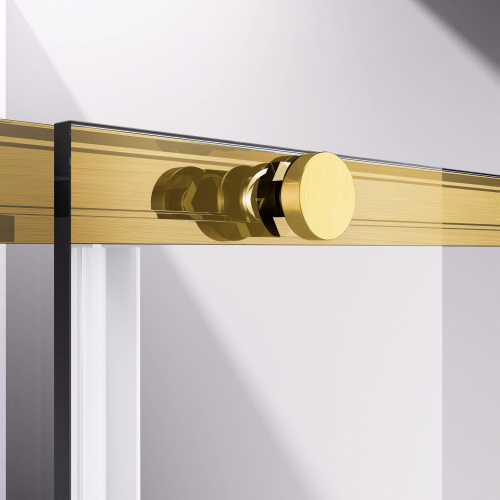 картинка Душевая дверь Slim-N VDS-4SN120CLG, 1200, брашированное золото, стекло прозрачное от магазина Сантехстрой