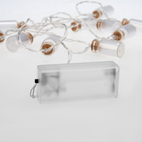 картинка Гирлянда светодиодная Баночки 1,5 м,  10 LED,  прозрачный ПВХ,  цвет свечения теплый белый,  2 х АА (батарейки не в комплекте) NEON-NIGHT от магазина Сантехстрой