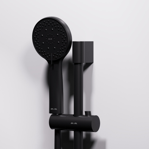 картинка W94C-401-100BT X-Joy кабина душевая  100x100, 1/4 круга,  профиль мат.черный, стекло прозрачное от магазина Сантехстрой