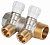 картинка Коллектор, Premium, 1" x 3/4"ЕК, 2 выхода, с регулирующими вентилями от магазина Сантехстрой