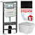 картинка Комплект унитаза с инсталляцией Ceramica Nova Metric CN3007_1002B_1000 с сиденьем Микролифт и Черной матовой клавишей смыва от магазина Сантехстрой