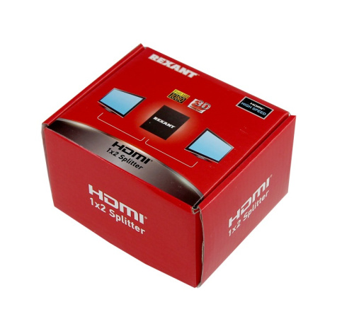 картинка Делитель гнездо HDMI на 2 гнезда HDMI,  металл REXANT от магазина Сантехстрой