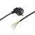 картинка Шнур электрический с вилкой ПВС 3х0,75 мм2 2м (черный) REXANT от магазина Сантехстрой