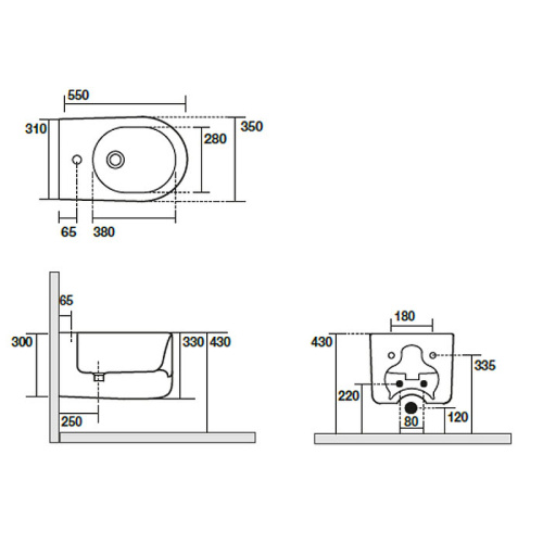 картинка Биде Kerasan Nolita 532530*1 подвесное Белое матовое от магазина Сантехстрой