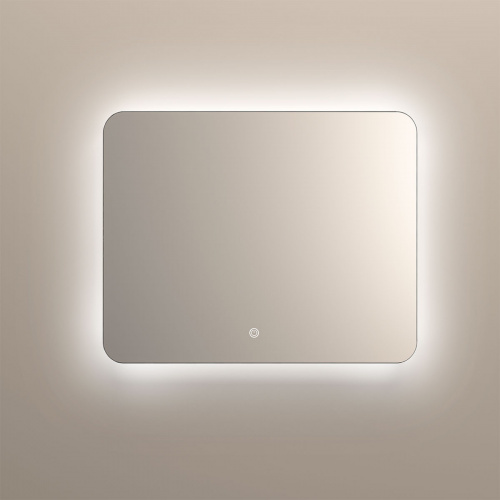 картинка Зеркало LED VLM-3BE100 1000х800 c сенсорным выключателем и диммером от магазина Сантехстрой