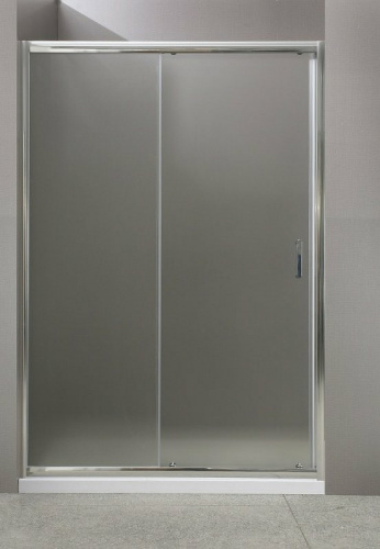 картинка Душевая дверь BelBagno Uno 155 UNO-195-BF-1-155-P-Cr профиль Хром стекло рифленое от магазина Сантехстрой