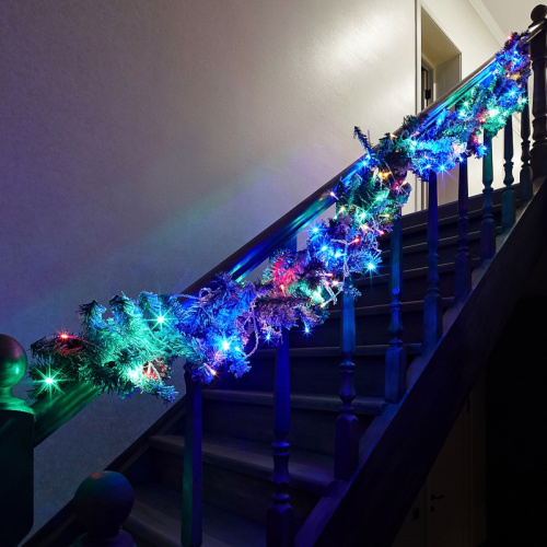 картинка Гирлянда Твинкл Лайт 15 м,  прозрачный ПВХ,  120 LED,  цвет Мультиколор от магазина Сантехстрой