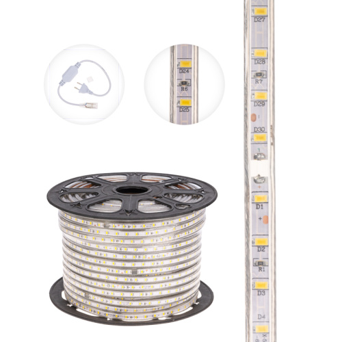 картинка Лента светодиодная 220В,  SMD5730, 60 LED/м,  Нейтральный белый,  6,5x13мм,  100м,  IP67 NEON-NIGHT от магазина Сантехстрой
