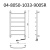 картинка Полотенцесушитель В4 Р80*50 (СНШ, Черный RAL 9005 (мат), 6 вставок, Ferrum; Правое подкл), Маргроид от магазина Сантехстрой
