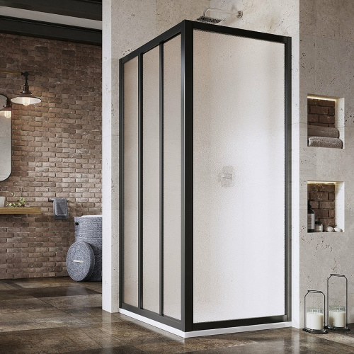 картинка Душевая стенка Ravak Supernova APSS-90 940703R2ZG профиль Черный стекло Grape от магазина Сантехстрой